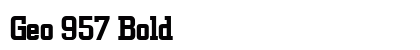 Geo 957 Bold Preview