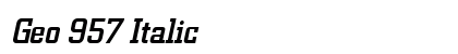 Geo 957 Italic preview