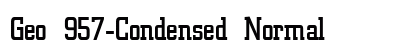 Geo 957-Condensed Normal Preview
