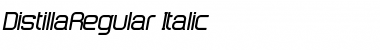 DistillaRegular Italic Font