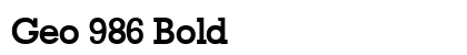 Geo 986 Bold preview