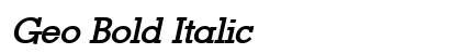 Geo Bold Italic Preview