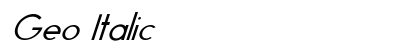 Geo Italic Preview