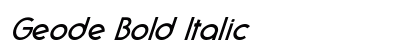 Geode Bold Italic Preview