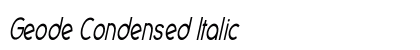 Geode Condensed Italic Preview
