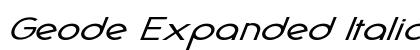 Geode Expanded Italic Preview