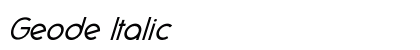 Geode Italic preview