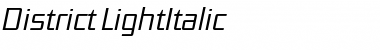 District-LightItalic Font