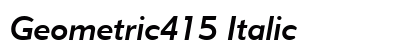Geometric415 Italic Preview