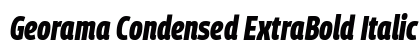 Georama Condensed ExtraBold Italic preview