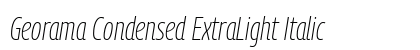 Georama Condensed ExtraLight Italic preview