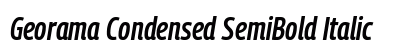 Georama Condensed SemiBold Italic preview