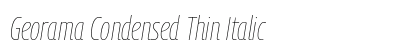 Georama Condensed Thin Italic preview