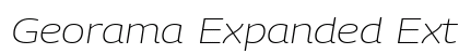 Georama Expanded ExtraLight Italic preview