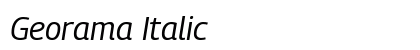 Georama Italic preview
