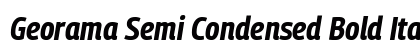 Georama Semi Condensed Bold Italic preview