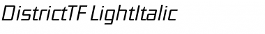 DistrictTF-LightItalic Regular Font