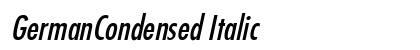 GermanCondensed Italic Preview