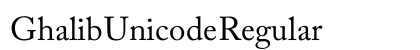 Ghalib Unicode Regular preview