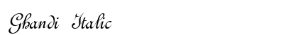 Ghandi Italic Preview