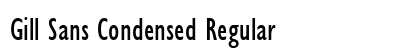Gill Sans Condensed Regular Preview