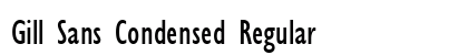 Gill Sans Condensed Regular Preview