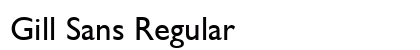 Gill Sans Regular Preview