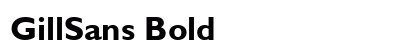 GillSans Bold preview