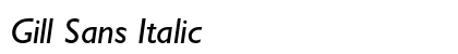 Gill Sans Italic Preview