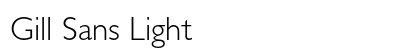 Gill Sans Light Preview