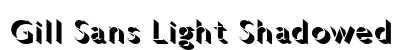Gill Sans Light Shadowed Preview