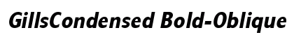GillsCondensed Bold-Oblique Preview