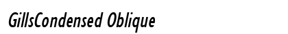 GillsCondensed Oblique Preview