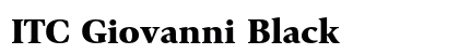 ITC Giovanni Black Font