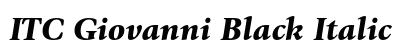 ITC Giovanni Black Italic Font