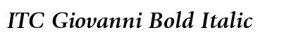 ITC Giovanni Bold Italic Font