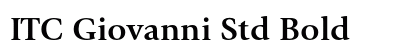 ITC Giovanni Std Bold Font