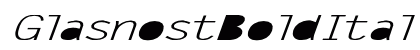 Glasnost_BoldItalic Normal preview
