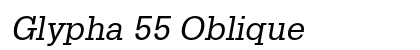 Glypha 55 Oblique Preview