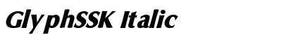 GlyphSSK Italic preview