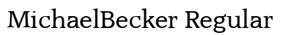 MichaelBecker Regular Preview