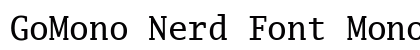 GoMono Nerd Font Mono Book preview