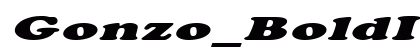 Gonzo_BoldItalic Normal preview