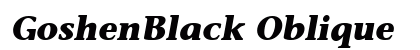 GoshenBlack Oblique Preview