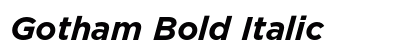Gotham Bold Italic Preview