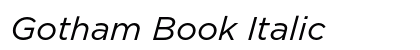 Gotham Book Italic Preview