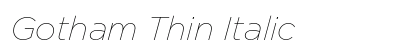 Gotham Thin Italic Preview