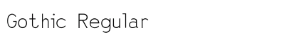 Gothic Regular Preview
