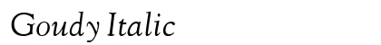 Goudy Italic Preview