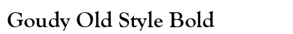 Goudy Old Style Bold Preview